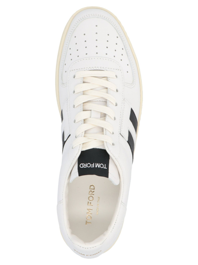 Shop Tom Ford Sneakers With Contrast Bands In White