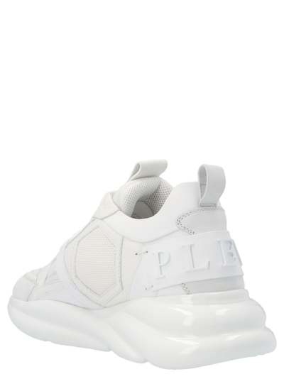 Shop Philipp Plein 'runner Mix' Sneakers In White