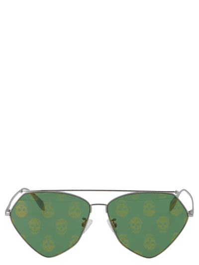 Shop Alexander Mcqueen 'top Piercing' Sunglasses In Multicolor