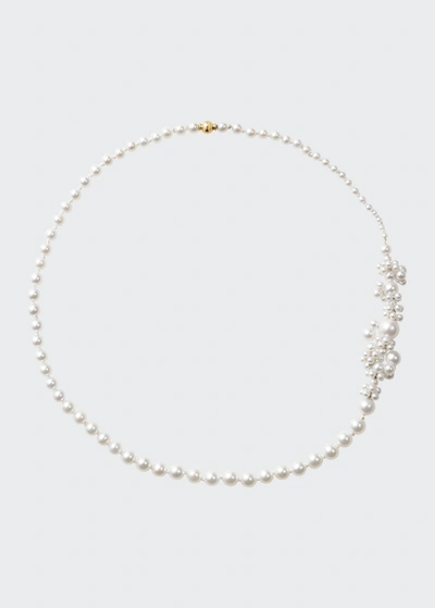 Shop Sophie Bille Brahe Peggy Fontaine Short Strand Necklace With Pearl Clusters