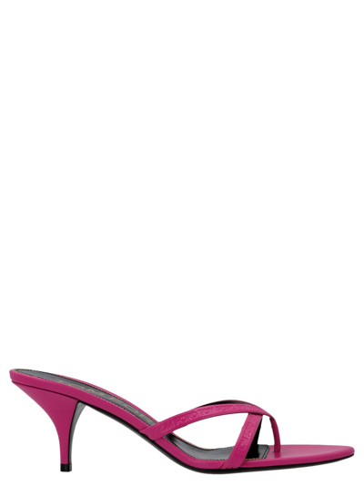 Shop Tom Ford Braided Leather Mules In Fuchsia
