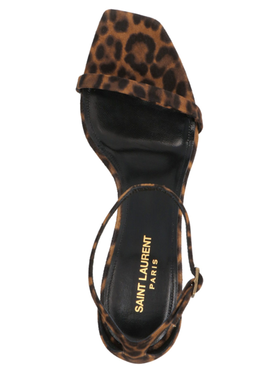 Shop Saint Laurent 'lexi' Animalier Sandals In Multicolor