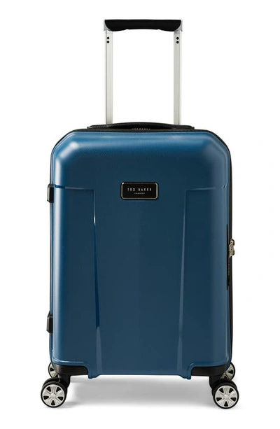 Shop Ted Baker Flying Colours 21-inch Hardside Spinner Carry-on In Baltic Blue