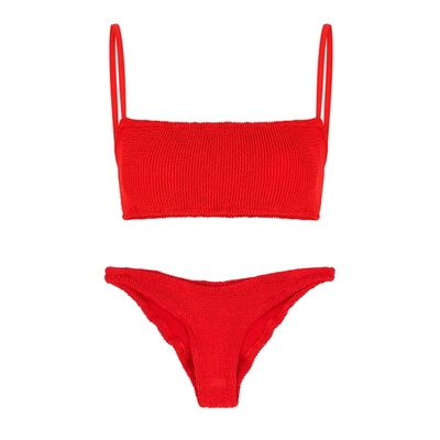 Shop Hunza G Gigi Red Seersucker Bikini