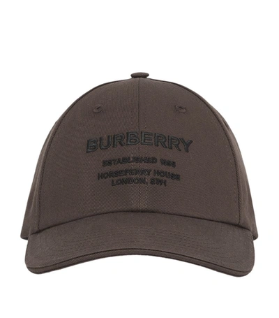 Shop Burberry Horseferry Print Baseball Cap In Brown