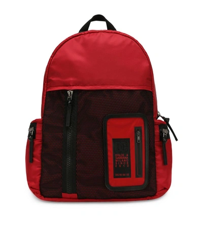 Shop Dolce & Gabbana Kids Two-tone Logo Backpack In Multi