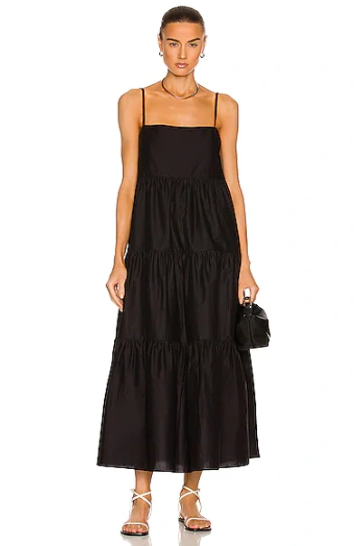 Shop Matteau Tiered Sun Dress In Black
