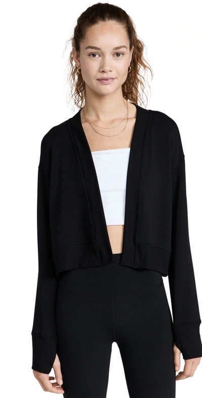 Splits59 Susan Fleece Cardigan In Black