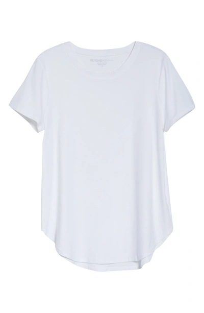 Shop Beyond Yoga On The Down Low T-shirt In Cloud White