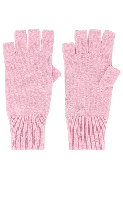 Shop Autumn Cashmere Fingerless Gloves In Pink