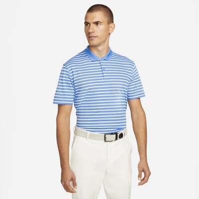 Shop Nike Men's Dri-fit Victory Striped Golf Polo In Blue