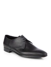 GIORGIO ARMANI Stamped Leather Lace-Up Shoes