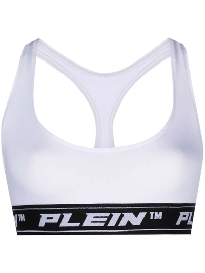 Shop Philipp Plein Logo-underwear Bra In White