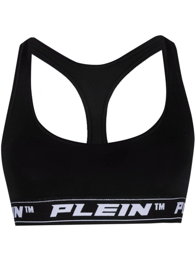 Shop Philipp Plein Logo-underwear Bra In Black