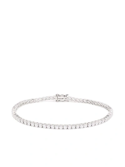 Shop Hatton Labs Crystal Embellished Tennis Bracelet In Silver