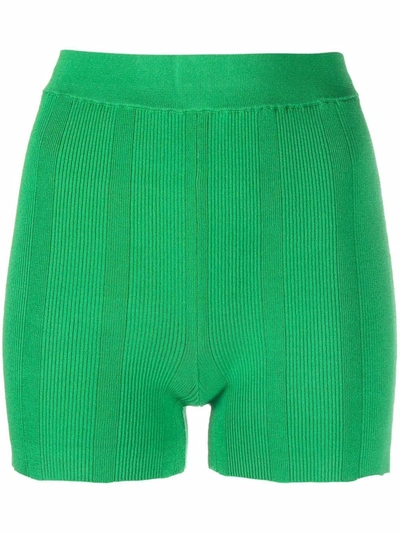 Remain Birger Christensen Ribbed Slip-on Shorts In Green