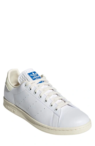 Shop Adidas Originals Stan Smith Low Top Sneaker In White/ White/ Blue