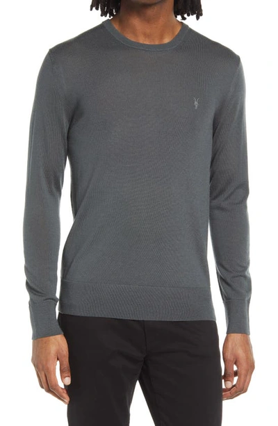 Shop Allsaints Mode Slim Fit Wool Sweater In Teal Green