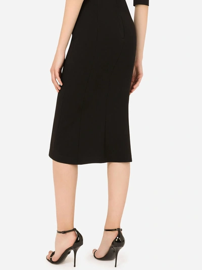 Shop Dolce & Gabbana Calf-length Black Dress