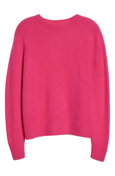 Shop The Elder Statesman Simple Unisex Cashmere Sweater In Electric Pink