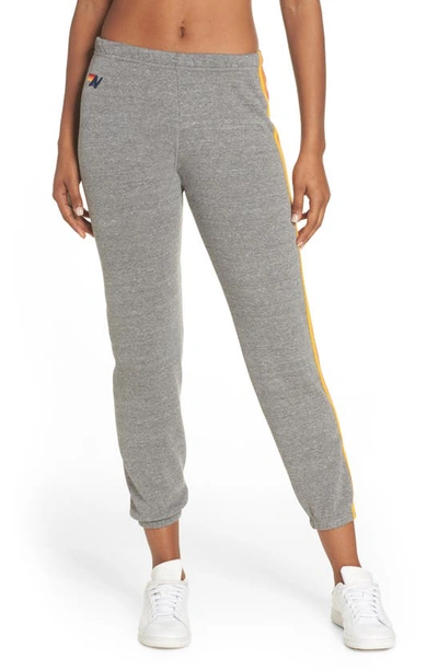 Shop Aviator Nation Stripe Sweatpants In Heather