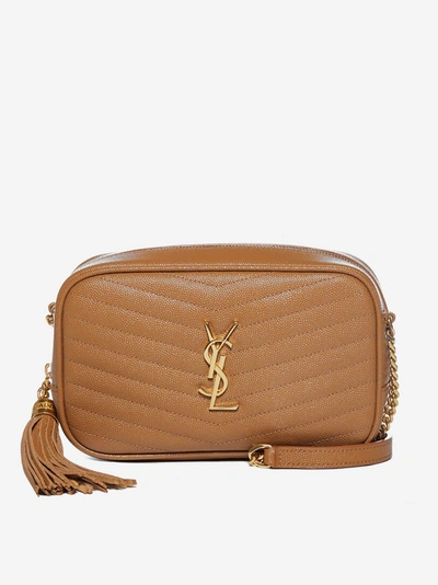 Shop Saint Laurent Lou Ysl Logo Quilted Leather Mini Bag