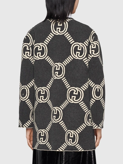 Shop Gucci Reversible Interlocking G Cardigan In Black