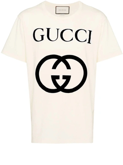 Shop Gucci Interlocking G White T-shirt