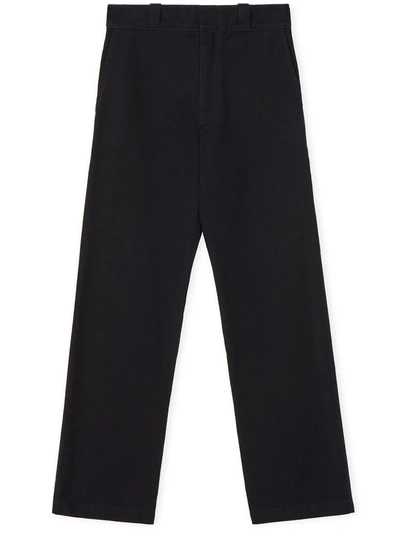 Shop Loewe Cotton Drill Pants In Blue