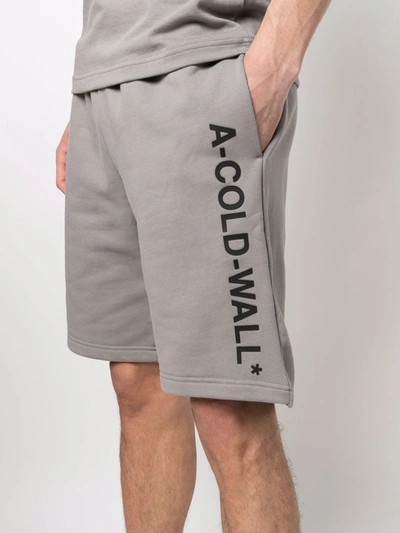 Shop A-cold-wall* Print Grey Bermuda Shorts