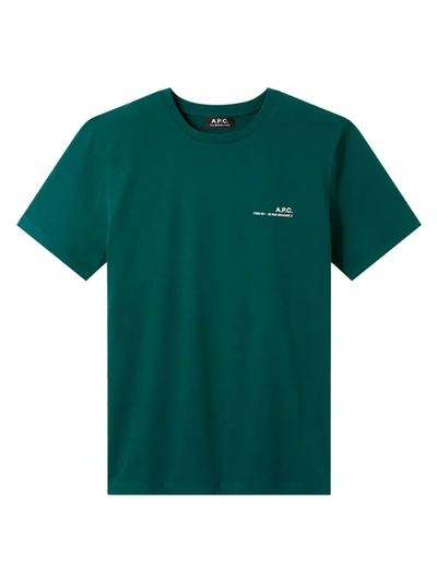 Shop Apc Men's Item T-shirt In Green