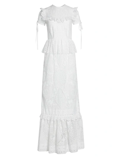 Shop Erdem Alda Eyelet Lace Gown In White