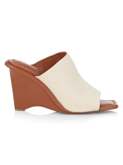 Shop Frame Women's Le Naomi Wedge Mules In Natural