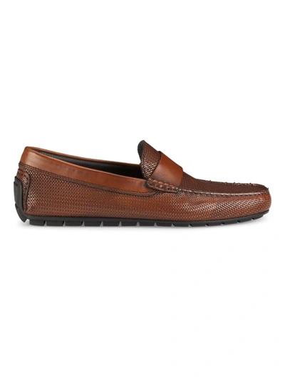 Shop To Boot New York Men's Magnus Leather Driving Moccasins In Cuoio
