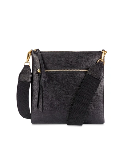 Shop Gigi New York Women's Kit Leather Messenger Bag In Black