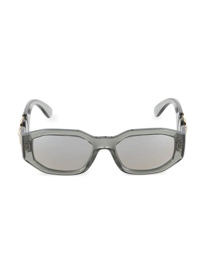 Shop Versace Men's Ve4361 53mm Square Sunglasses In Transparent