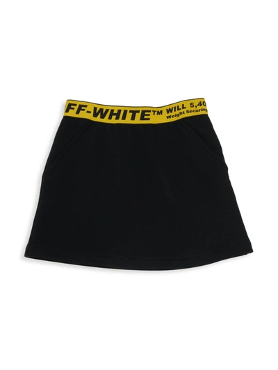 Shop Off-white Little Girl's & Girl's Off Industrial Sweat Skirt In Black Yellow