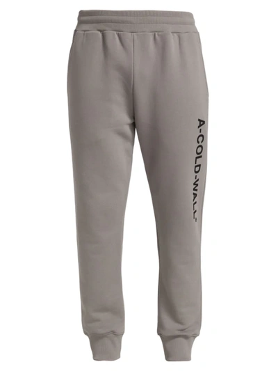 Shop A-cold-wall* Men's Essential Logo Sweatpants In Slate Grey