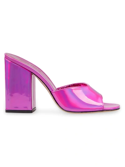 Shop Paris Texas Women's Anja Iridescent Mules In Prisma Fucshia