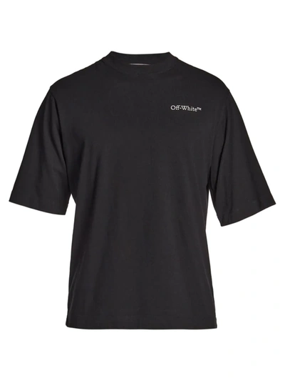 Shop Off-white Men's Caravage Graphic-print Skate T-shirt In Black