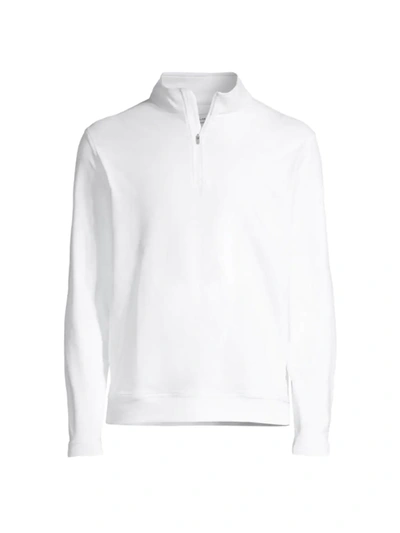 Shop Peter Millar Perth Performance Zip Pullover In White