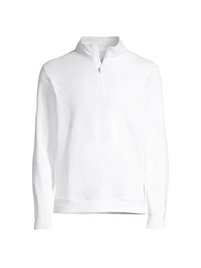 Peter Millar Perth Loop Quarter Zip Performance Pullover In White
