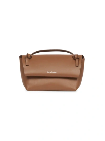 Shop Acne Studios Women's Mini Alexandria Leather Crossbody Bag In Camel Brown