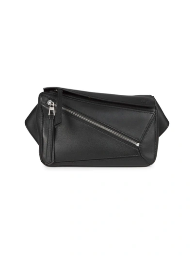 Shop Loewe Men's Small Puzzle Bumbag In Black