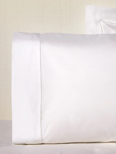 Shop Sferra Giza 45 Sateen 2-piece Pillowcase Set In White