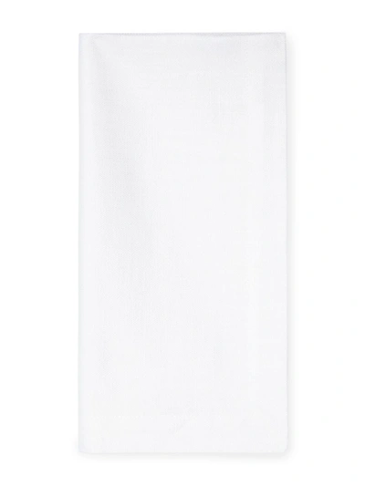 Shop Sferra Cartlin 4-piece Dinner Napkin Set In White