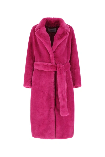 STAND STUDIO FUCHSIA ECO FUR JULIET COAT  PINK STAND STUDIO DONNA 34F 