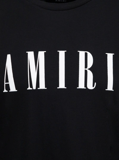 Shop Amiri Cotton T-shirt With Logo Print In Black