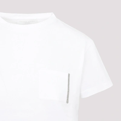 Shop Fabiana Filippi Cotton T-shirt Tshirt In White