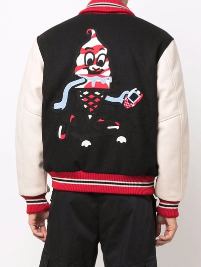 Icecream Mens Black Skate Cone Brand-embroidered Woven Varsity